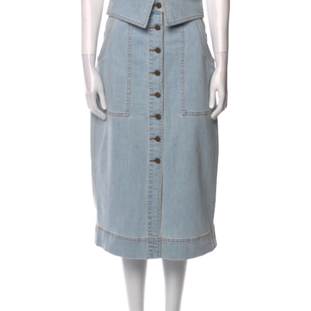 Ulla Johnson Blue Midi Pencil Skirt